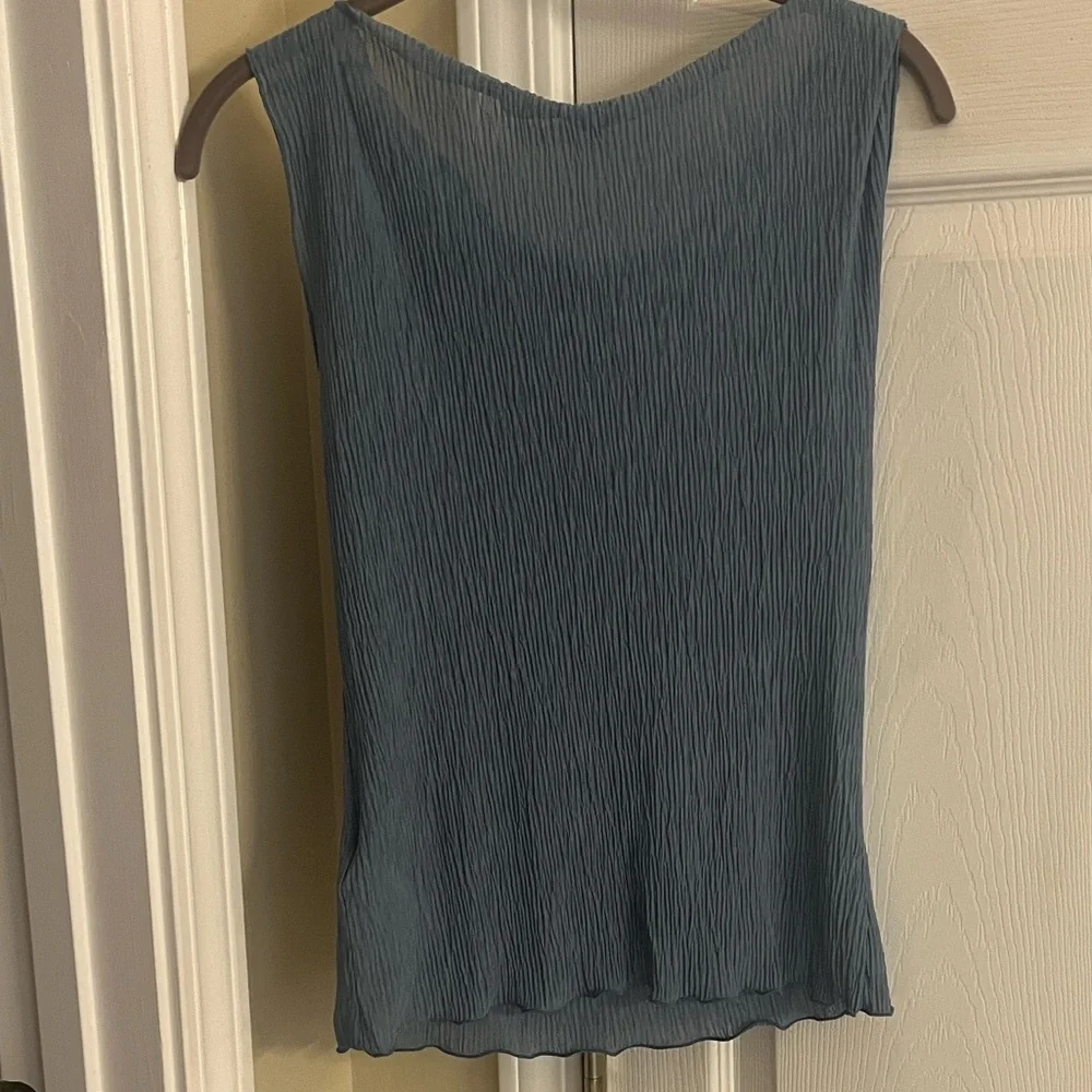 J. Crew Ruffle Trim Shell Sheer Tank - Picture 3 of 3